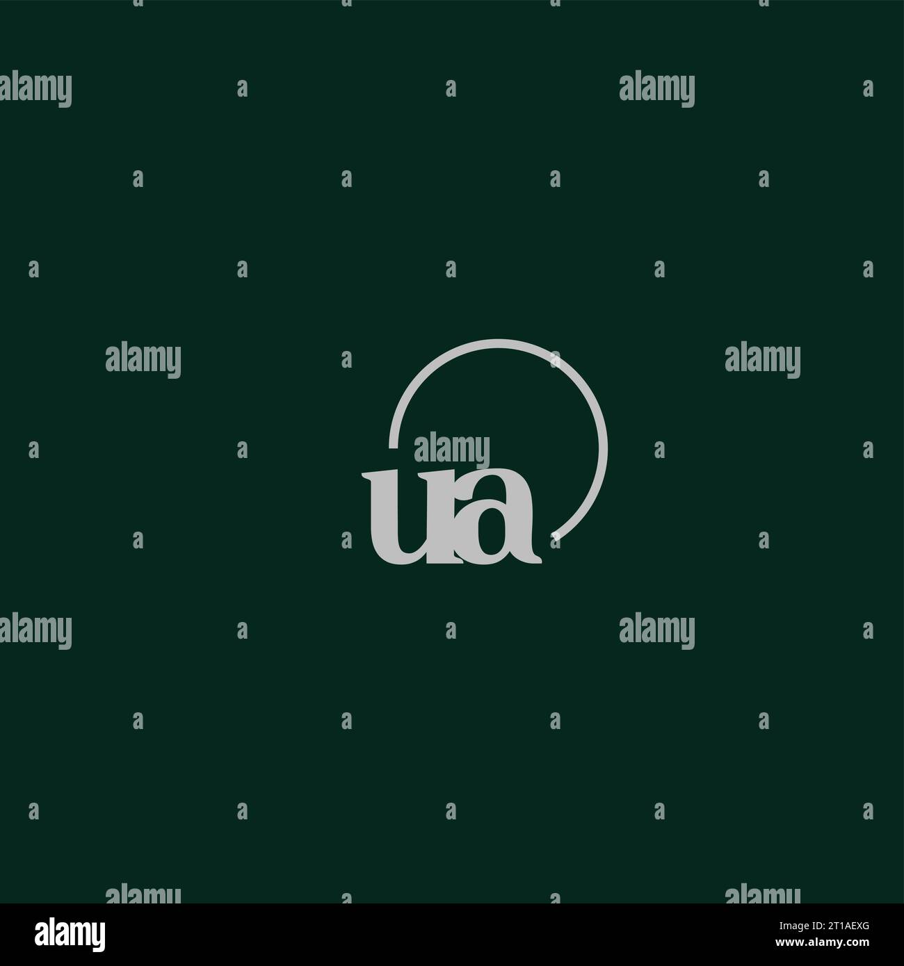 UA Initialen Logo Monogramm Design Ideen Stock Vektor