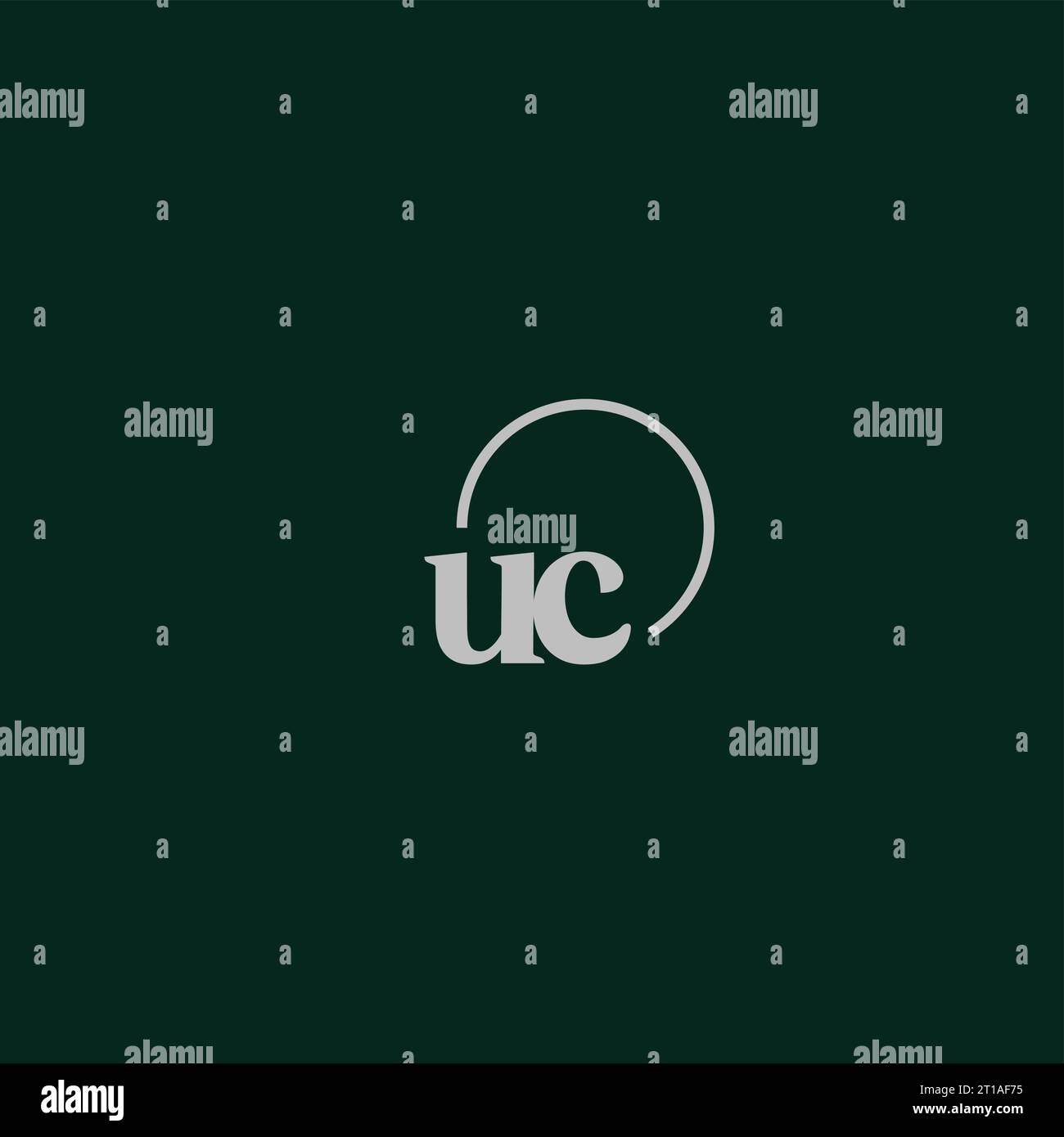 Design-Ideen für das Monogramm-Logo der UC-Initialen Stock Vektor