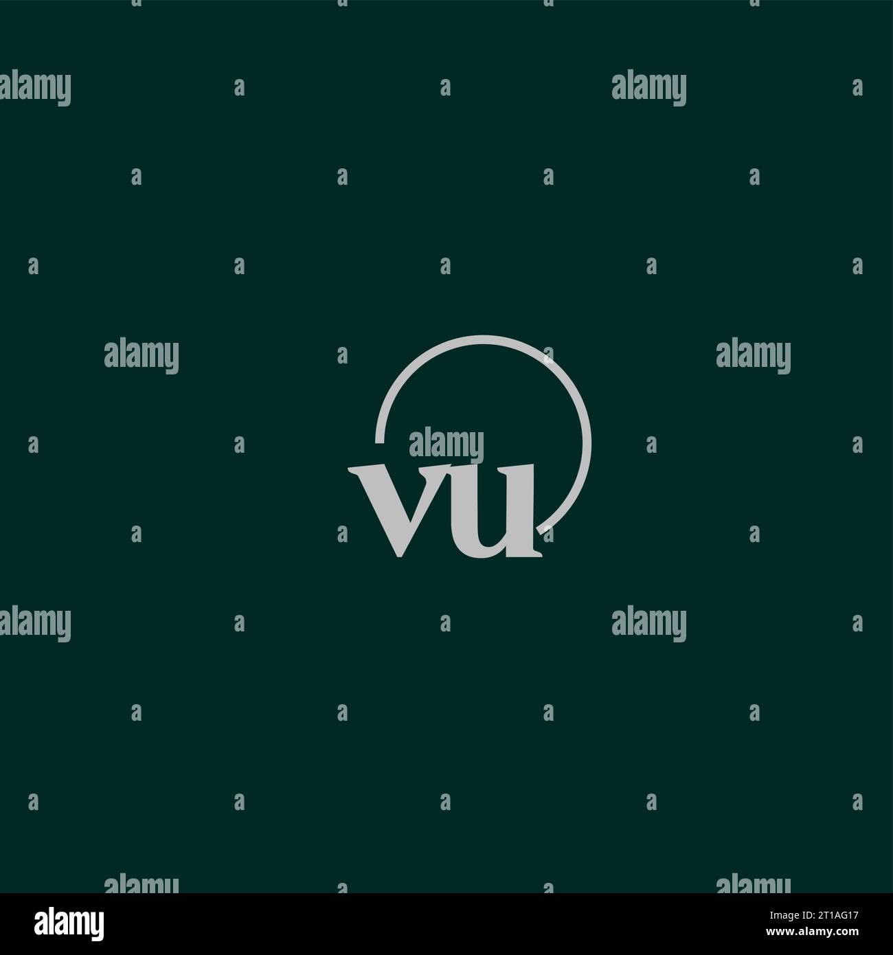 VU Initialen Logo Monogramm Design Ideen Stock Vektor