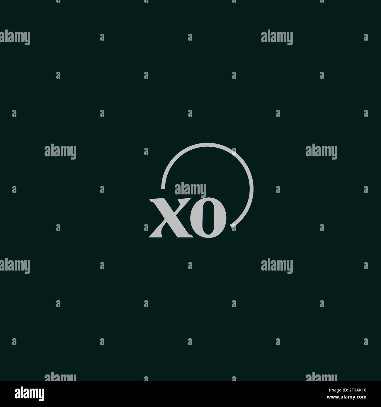 Design-Ideen für das Monogramm-Logo der XO Initialen Stock Vektor