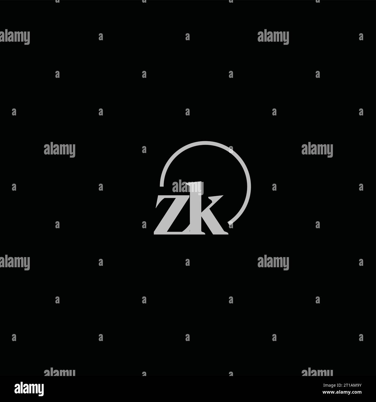 ZK Initialen Logo Monogramm Design Ideen Stock Vektor