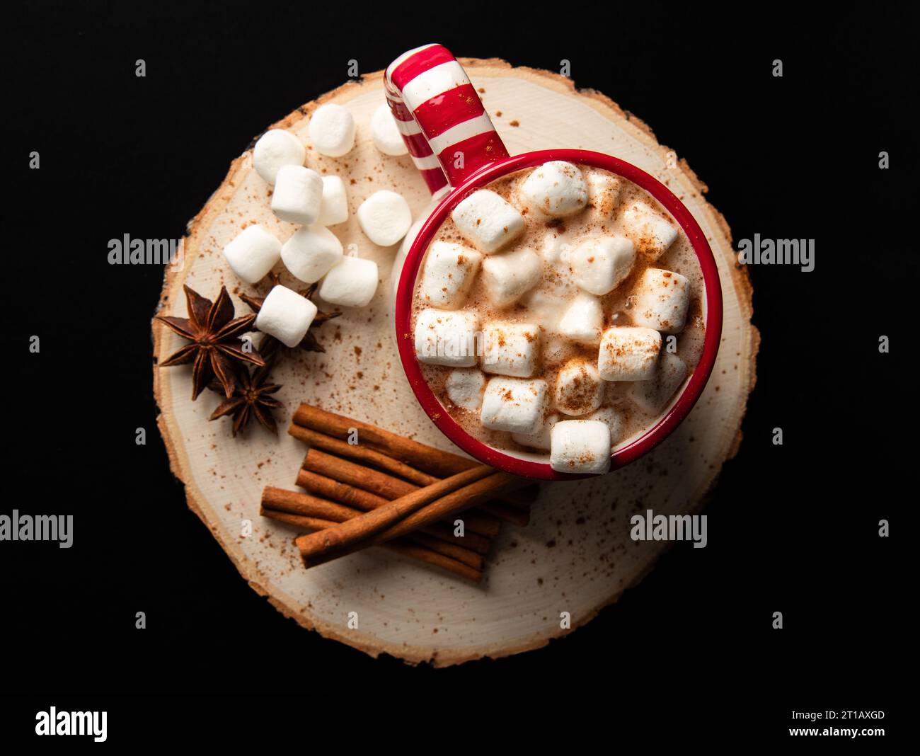 Heißer Schokoladentasse weihnachten Stockfoto