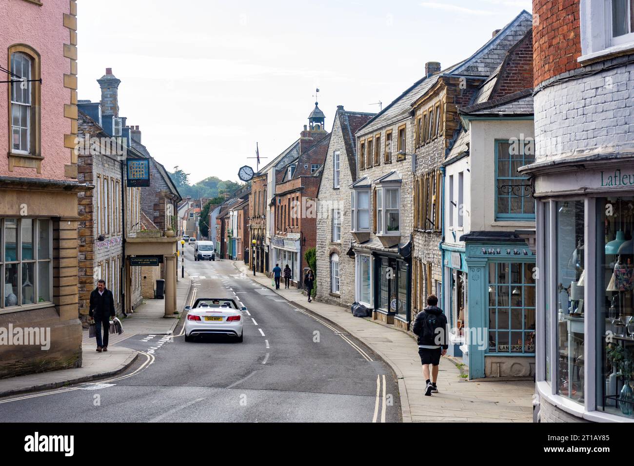 Bow Street, Langport, Somerset, England, Großbritannien Stockfoto