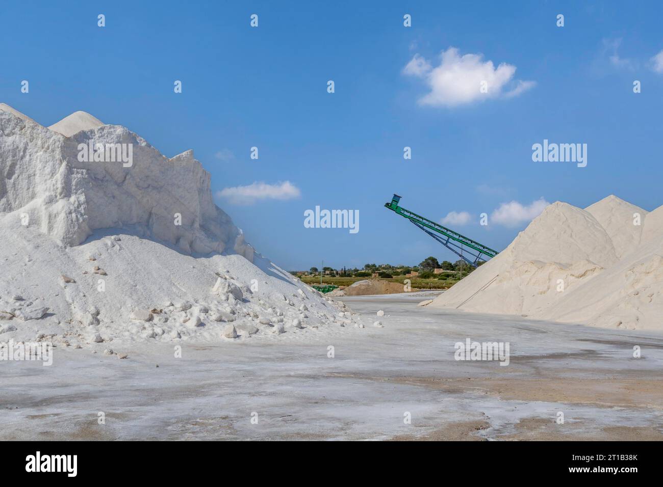 Meersalzberge, Salinas de Levante, Salines de Llevant, Salines in der Nähe von es Trenc, Mallorca, Balearen, Spanien Stockfoto