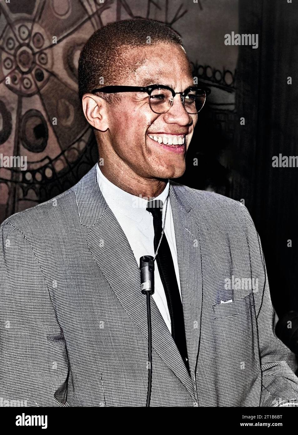 Malcolm X, Porträt in halber Länge, Ed Ford, New York World-Telegram und The Sun Newspaper Photograph Collection Stockfoto