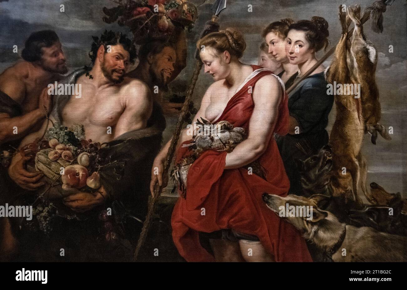 Peter Paul Rubens (Studio) und Frans Snyders: „Diana Returning from the Hunt“ (1615–1617) Stockfoto