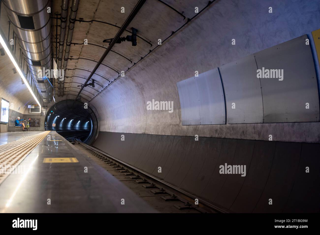 U-Bahn-Tunnel in Neapel - Italien Stockfoto