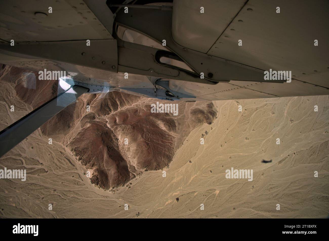 Luftaufnahme der Astronaut geoglyph an der Nasca-Linien in Peru Stockfoto