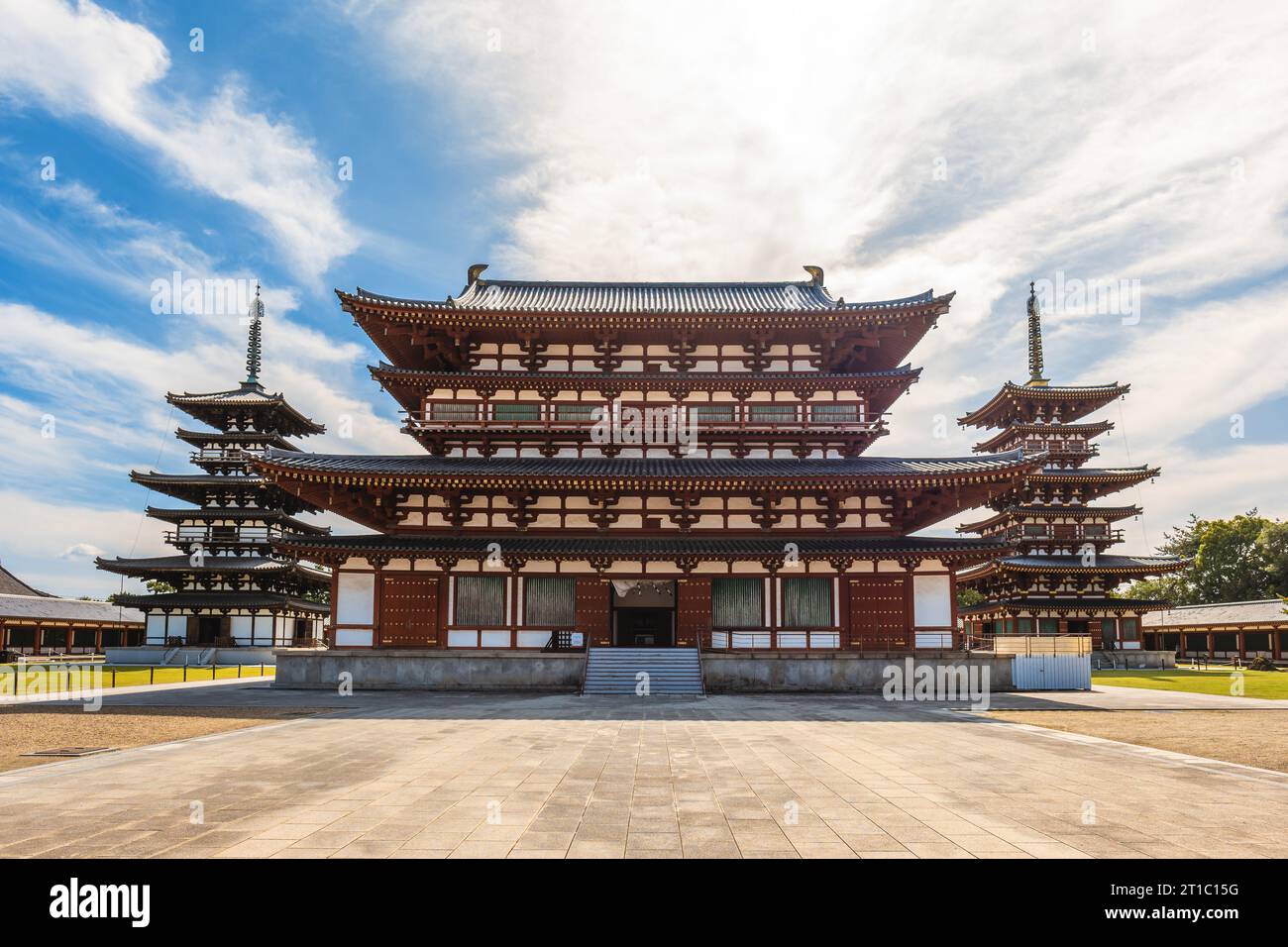Die Goldene Halle des Yakushi JI-Tempels befindet sich in nara, kansai, japan. Stockfoto