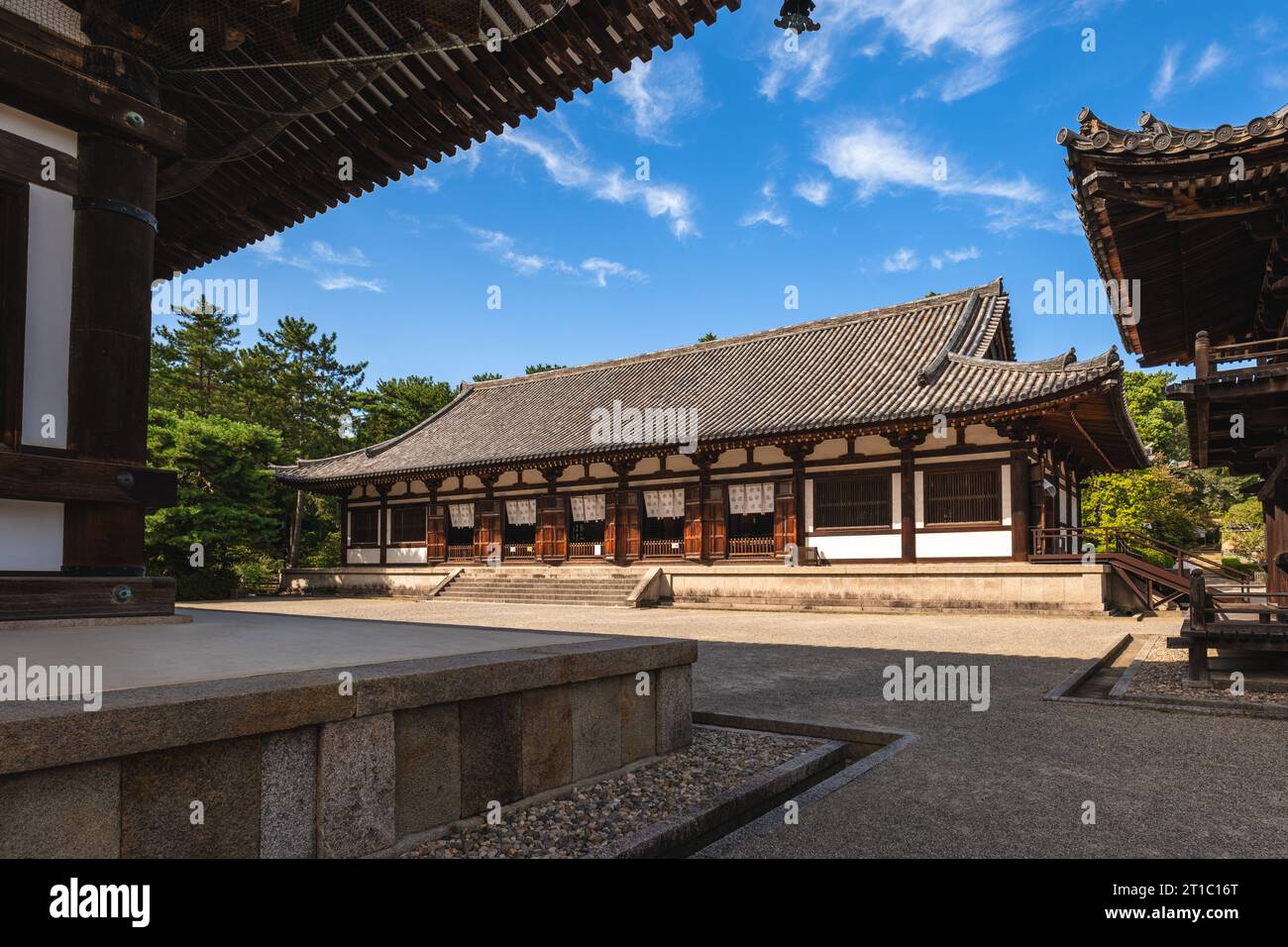 Vortragssaal des Toshodaiji-Tempels in nara, kansai, japan. Stockfoto
