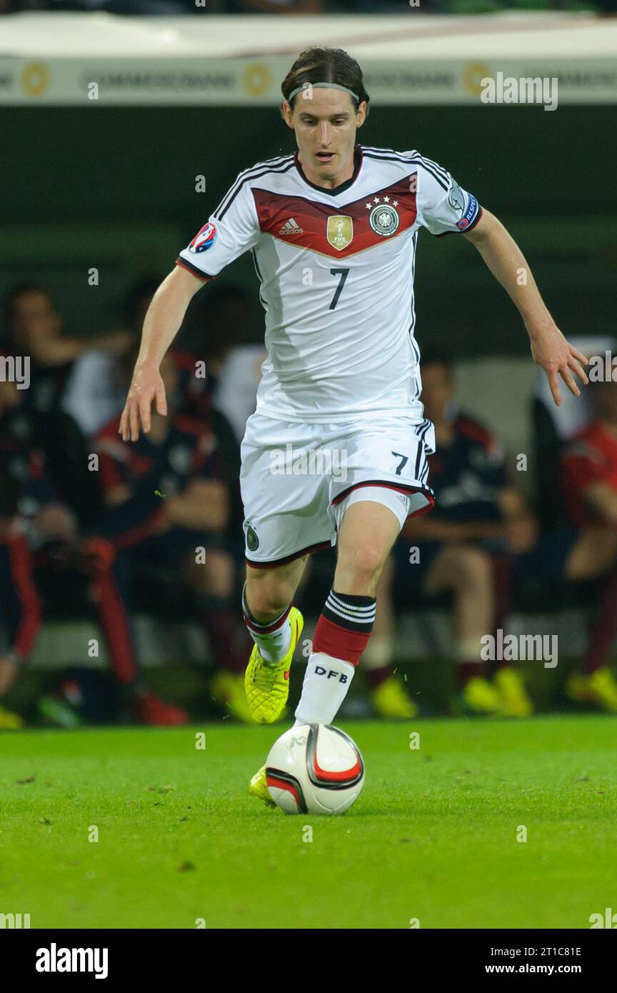 Erik Durm Aktion Deutschland - Schottland 2:1 Fussball Laenderspiel EM Qualifikation in , am 07.09.2014 Stockfoto