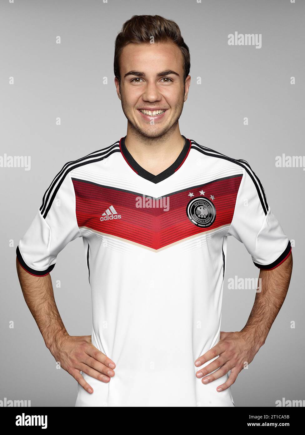 Mario Goetze Portraet Deutsche Fußball-Nationalmannschaft in St. Martin in Passeier, Italien am 24.05.2014 Stockfoto