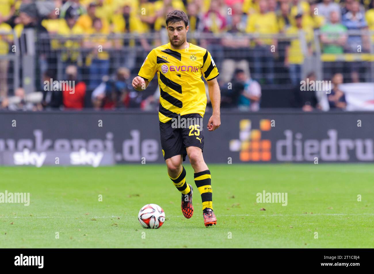 Sokratis (25 - Borussia Dortmund) Fussball DFL Supercup in Dortmund, Deutschland am 13.08.2014 Stockfoto