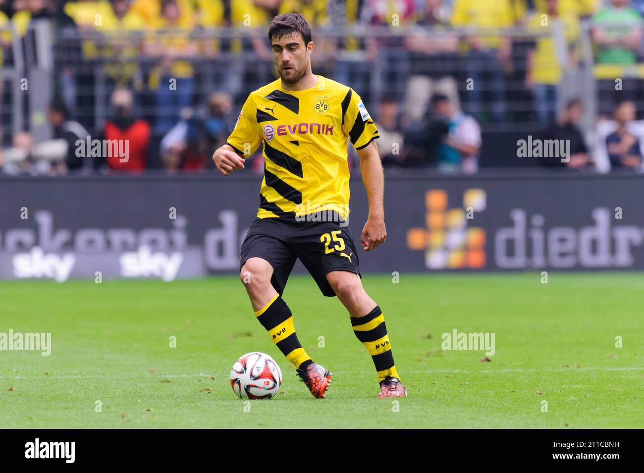 Sokratis (25 - Borussia Dortmund) Fussball DFL Supercup in Dortmund, Deutschland am 13.08.2014 Stockfoto