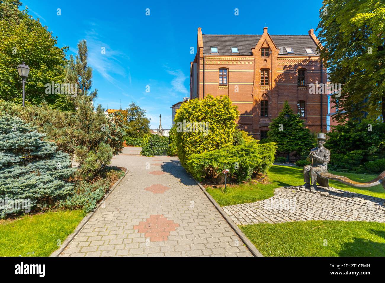 Brücken und Dämme an der oder in Opole, Polen. Stockfoto