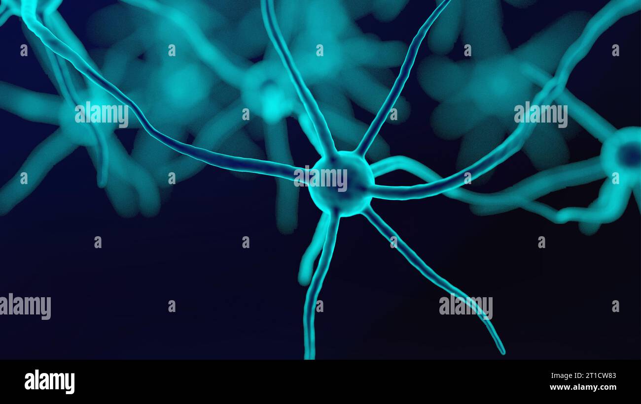 Neuronen Hirnzell-medizinischer Hintergrund. Stockfoto