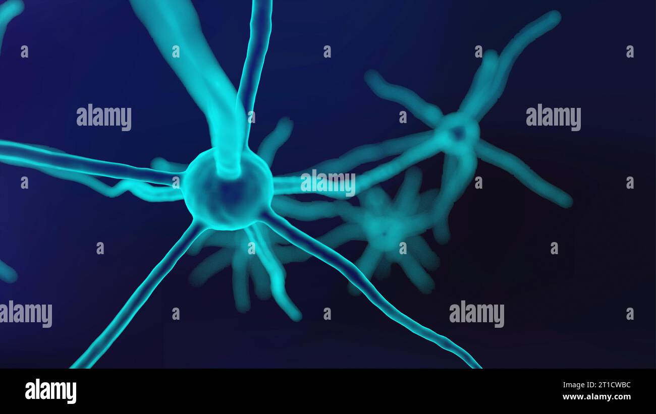 Neuronen Hirnzell-medizinischer Hintergrund. Stockfoto