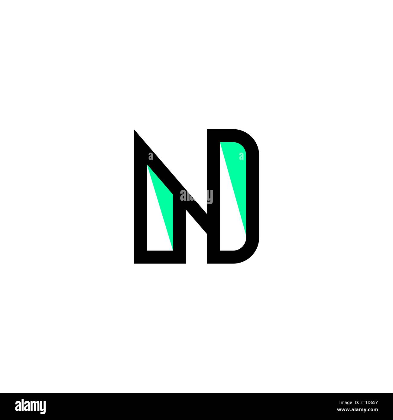 ND-Logo-Design. Symbol für Buchstabe N Stock Vektor