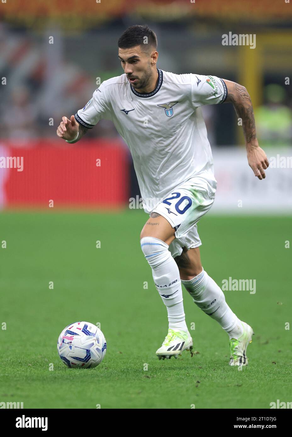 Mailand, Italien, 30. September 2023. Mattia Zaccagni von der SS Lazio während des Spiels der Serie A bei Giuseppe Meazza, Mailand. Der Bildnachweis sollte lauten: Jonathan Moscrop / Sportimage Stockfoto