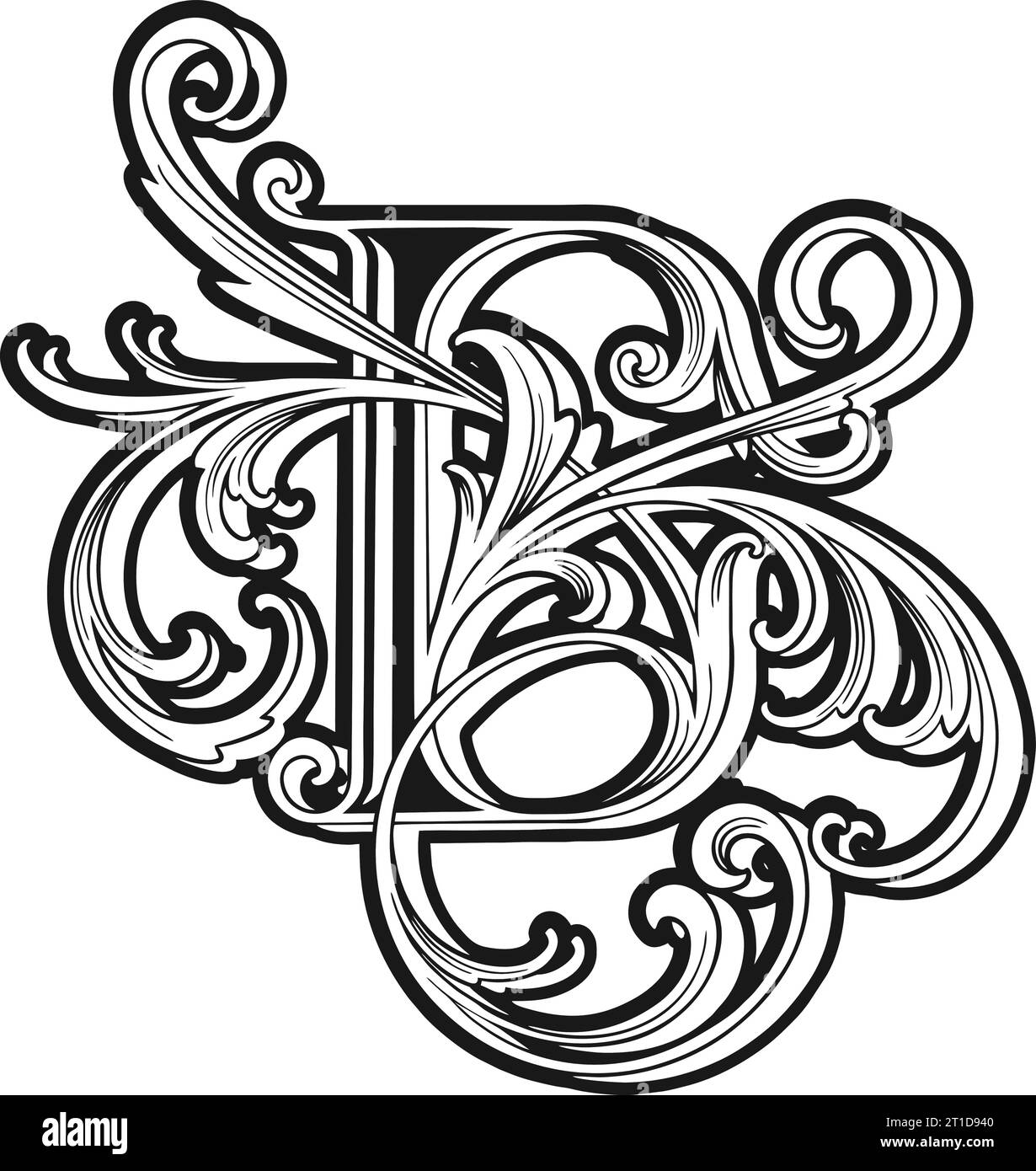 Schönheit klassischer Buchstabe E Flourish Monogramm Logo Umrissvektor Illustrationen für Ihre Arbeit Logo, Merchandise T-Shirt, Aufkleber und Label Designs, poste Stock Vektor