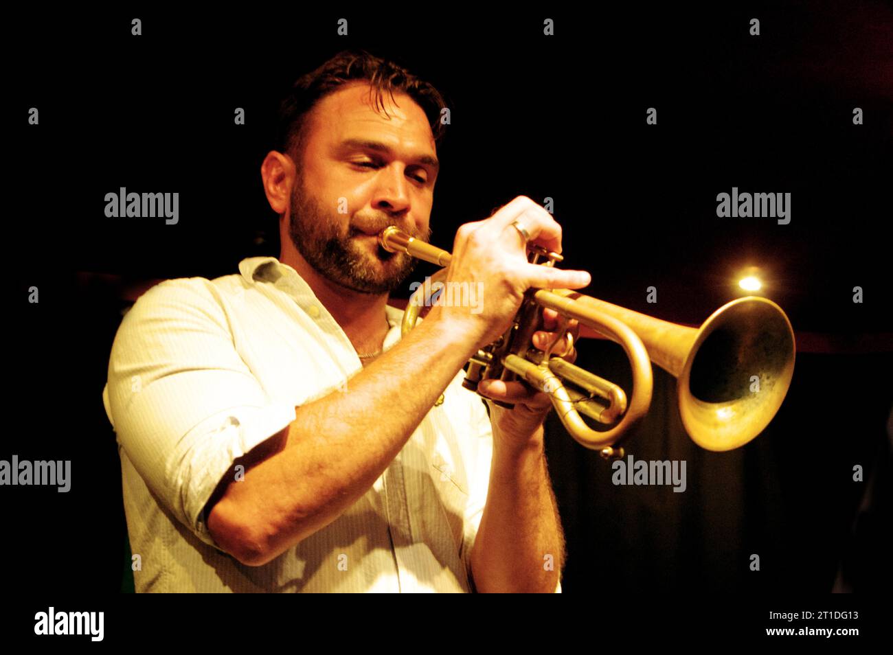 Jack Kendon, Nigel Thomas Quintet, Verdict Jazz Club, Brighton, East Sussex, Juni 2023. Stockfoto