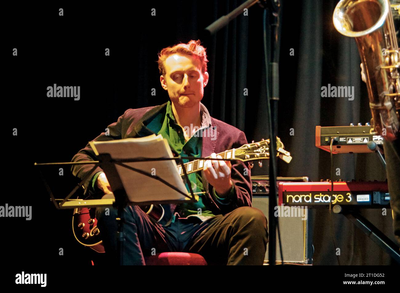 Harry Diplock, Fraser Smith Quartet, New Generation Jazz Festival Roadshow, Ropetackle Arts Centre, Shoreham by Sea, East Sussex, 8. Februar 2023. Stockfoto