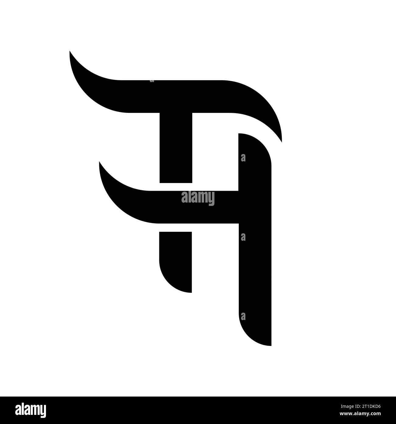 TH HT-Logo, HT TH-Monogramm, Initial TH-Logo, Letter HT TH-Logo, Symbol, Vektor Stock Vektor