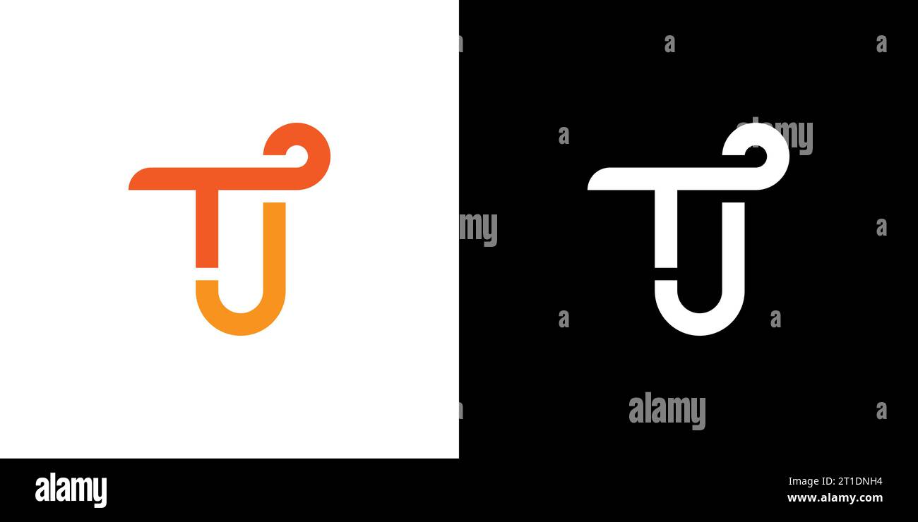 TJ JT-Logo, TJ JT-Monogramm, Initialen TJ JT-Logo, Letter TJ JT-Logo, Symbol, Vektor Stock Vektor