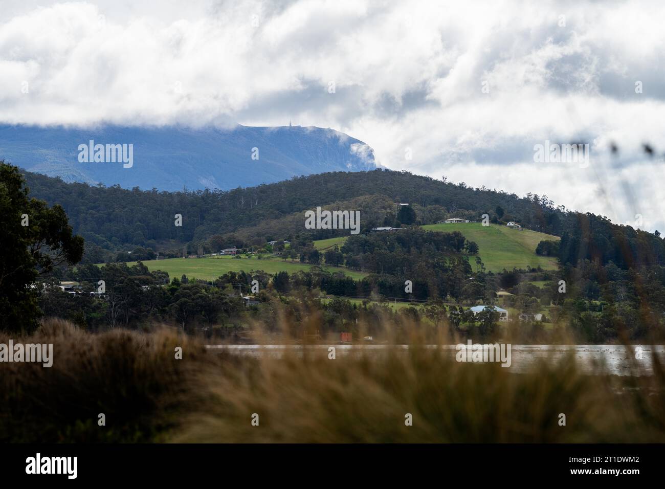 mt wellington in hobart tasmanien, Nationalpark mit Wolken darüber Stockfoto