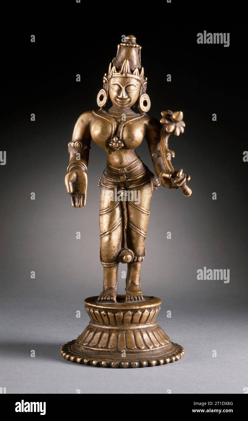 Die Hindu-Göttin Shri Lakshmi, 17.-18. Jahrhundert. Stockfoto