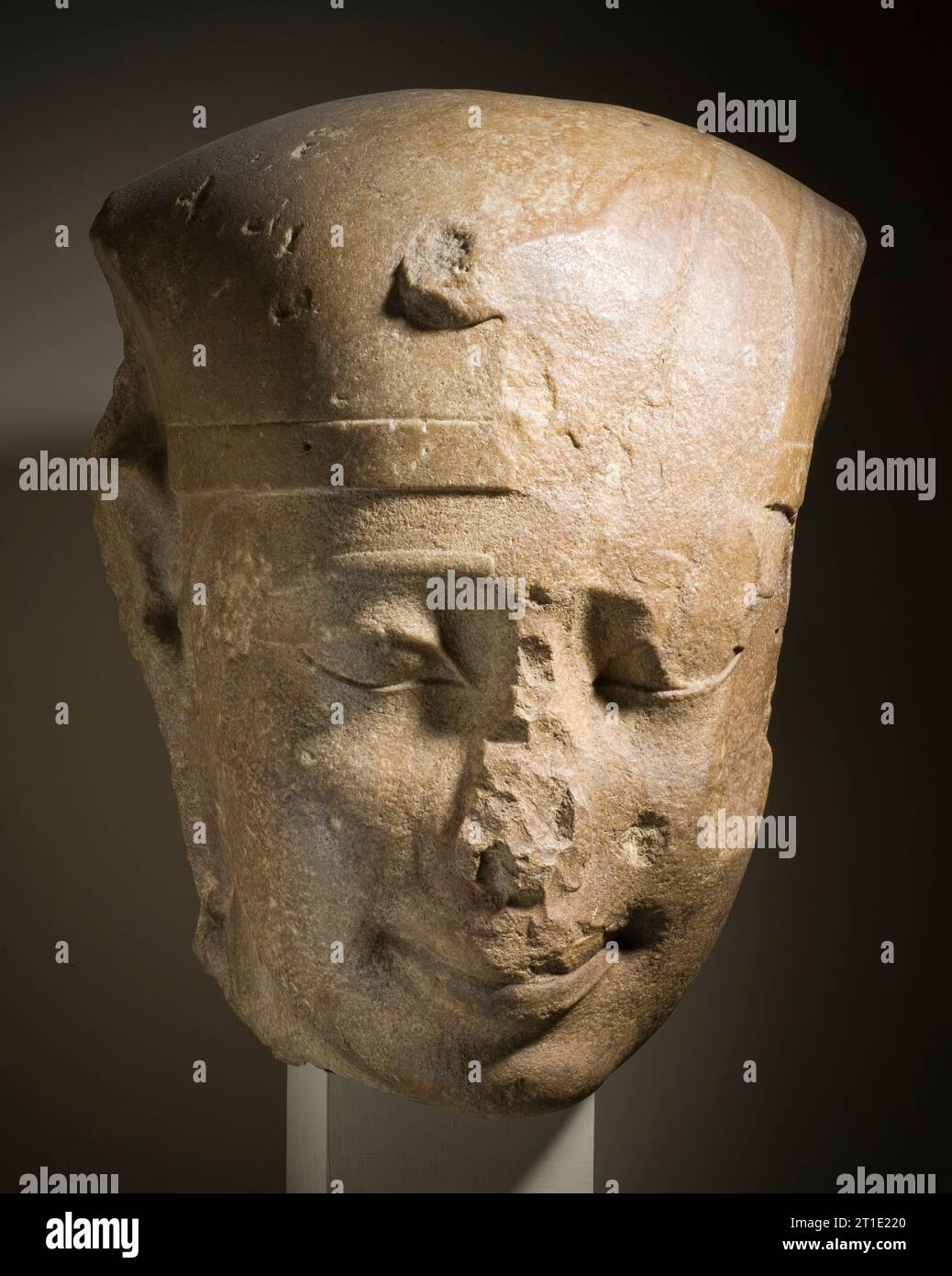 Königliches Haupt, möglicherweise König Nectanebo I., 380-363 v. Chr. Stockfoto