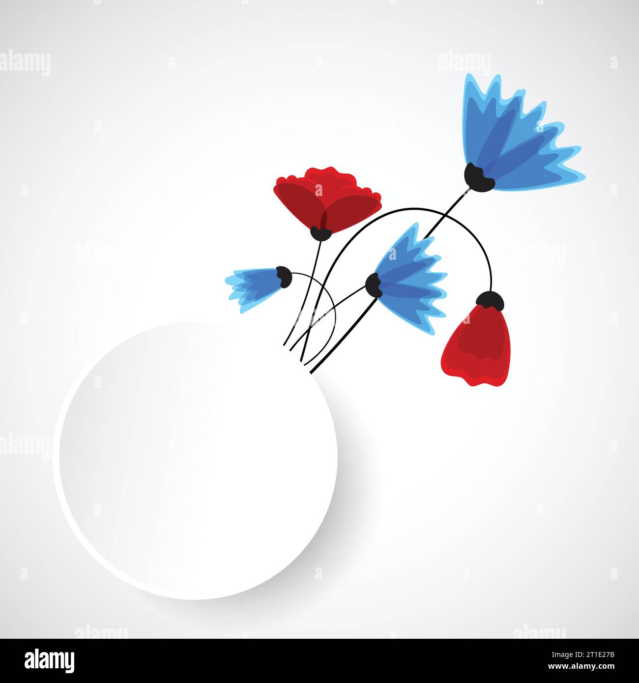 Abstrakter Naturhintergrund. Feldblumen. Vektor Stock Vektor