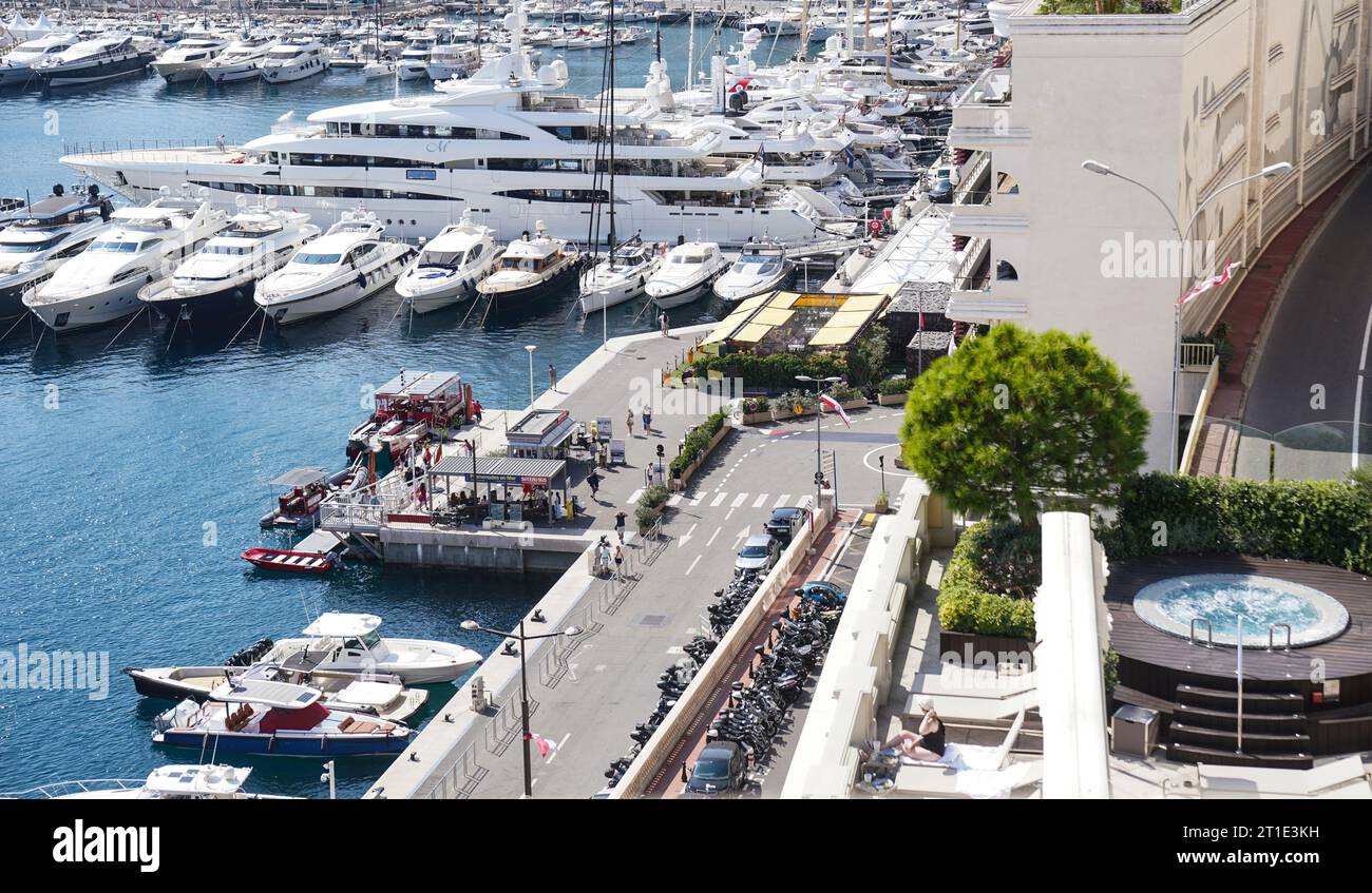 Die Nouvelle Chikane auf der Monaco Grand Prix Strecke in seiner nicht-Rennkonfiguration. Stockfoto