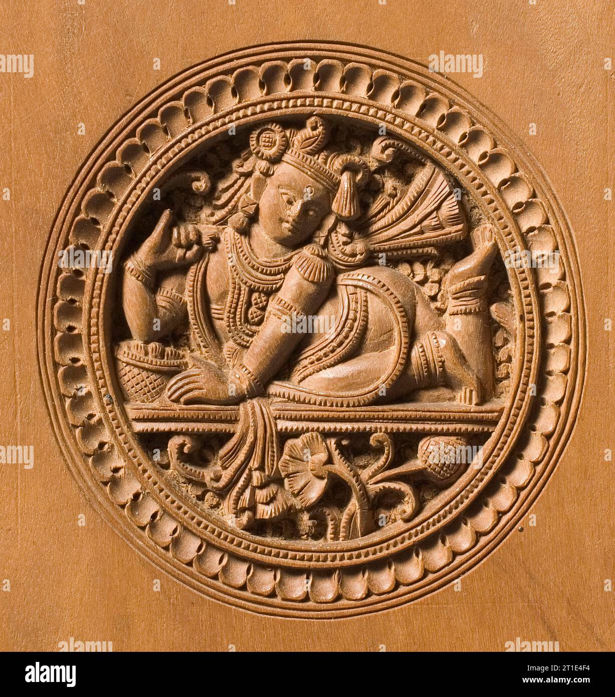 Album-Cover mit Shiva als Zerstörer der drei Städte der Dämonen (Tripurantaka), zwischen 1875 und 1900. Stockfoto