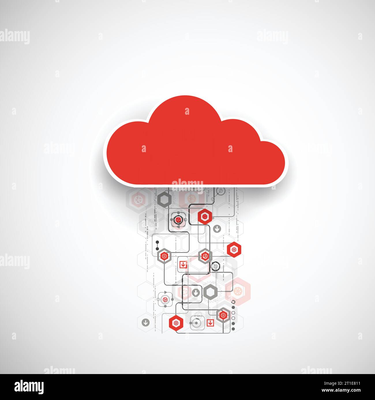 Web Cloud Banner-Vorlage. Vektor Stock Vektor