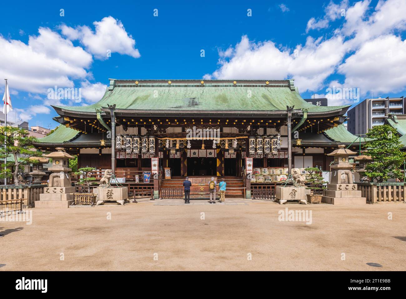 7. Oktober 2023: Osaka Tenmangu Schrein, ein Shinto-Schrein, der im Jahr 949 gegründet wurde und sich in Osaka, Kansai befindet. Es ist berühmt für den Tenjin Matsuri, ran Stockfoto