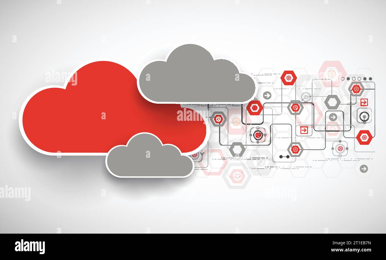 Web Cloud Banner-Vorlage. Vektor Stock Vektor