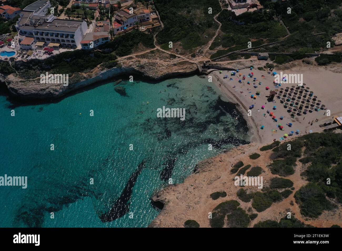 Imagen aerea de playas de Mallorca Stockfoto