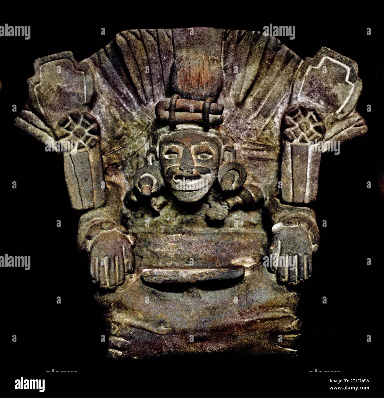 Ton-Bestattungsurne. Mixtec und Zapotec Civilisations National Anthropological Museum Mexico City Stockfoto