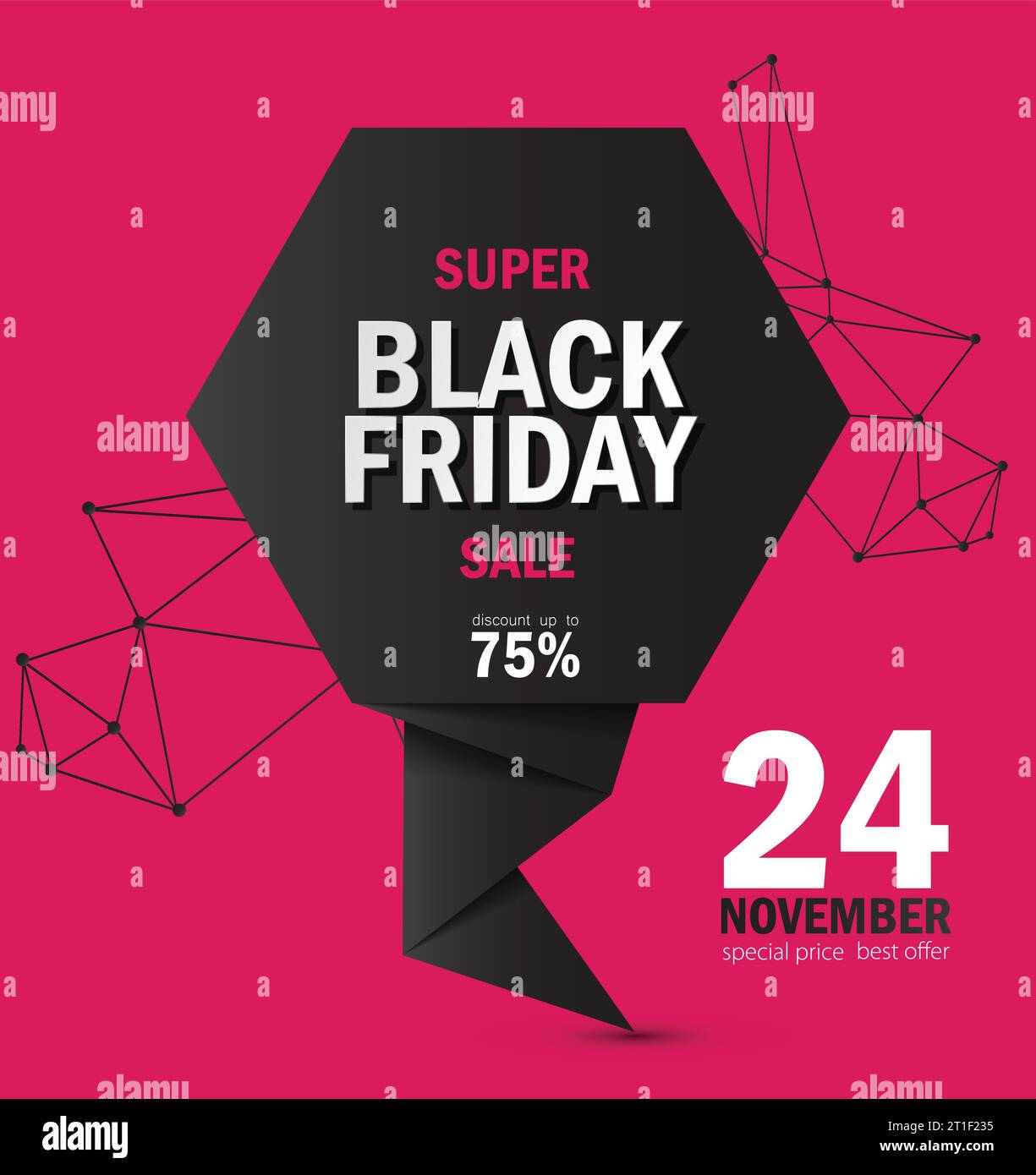 Black Friday Super Sale. Vektorabbildung Stock Vektor