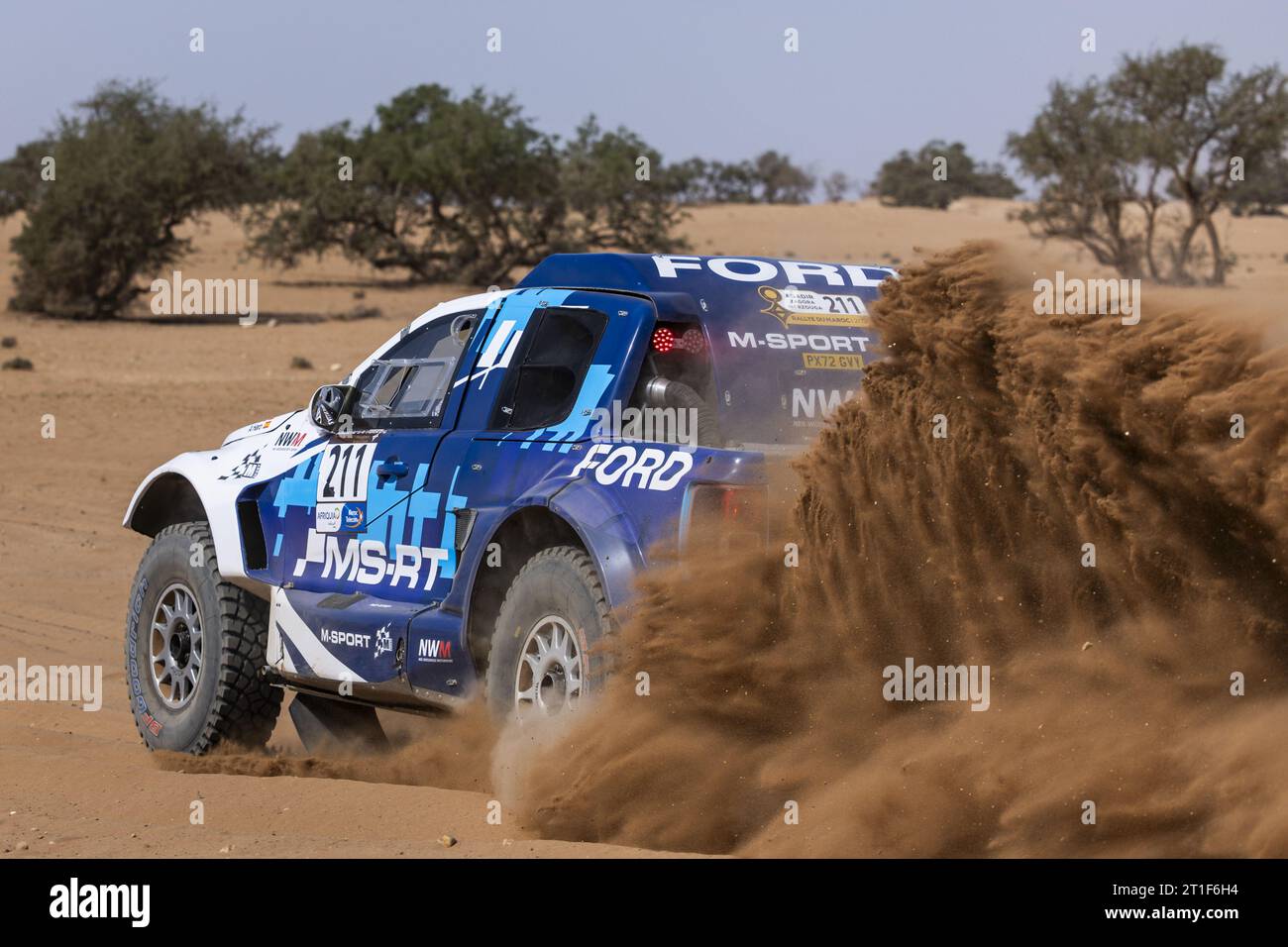 211 ROMA Nani (Spa), HARO BRAVO Alex (Spa), M-Sport Ford World Rally Team, Ford Ranger, Aktion während des Prologs der Rallye du Maroc 2023, am 13. Oktober 2023 in Agadir, Marokko Stockfoto