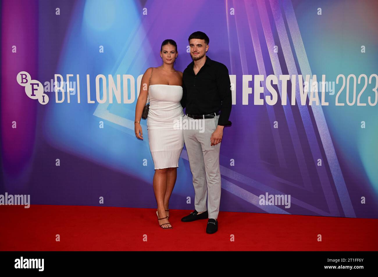 Royal Festival Hall, London, Großbritannien. Oktober 2023. Millie Hodgson und Sean Chivers nehmen am End We Start – BFI London Film Festival 2023, London, UK Teil. Quelle: Siehe Li/Picture Capital/Alamy Live News Stockfoto