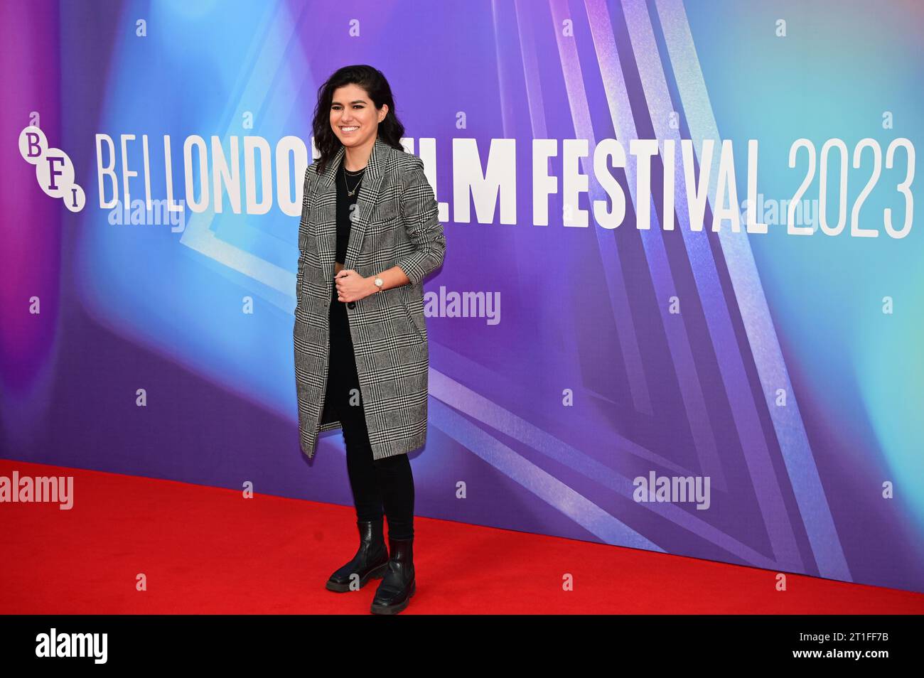 Royal Festival Hall, London, Großbritannien. Oktober 2023. Ramanique Ahluwalia ist Schauspielerin - Regisseurin - Writer nimmt an The End We Start - BFI London Film Festival 2023, London, UK Teil. Quelle: Siehe Li/Picture Capital/Alamy Live News Stockfoto