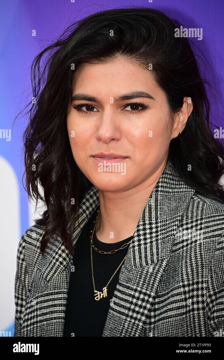 Royal Festival Hall, London, Großbritannien. Oktober 2023. Ramanique Ahluwalia ist Schauspielerin - Regisseurin - Writer nimmt an The End We Start - BFI London Film Festival 2023, London, UK Teil. Quelle: Siehe Li/Picture Capital/Alamy Live News Stockfoto