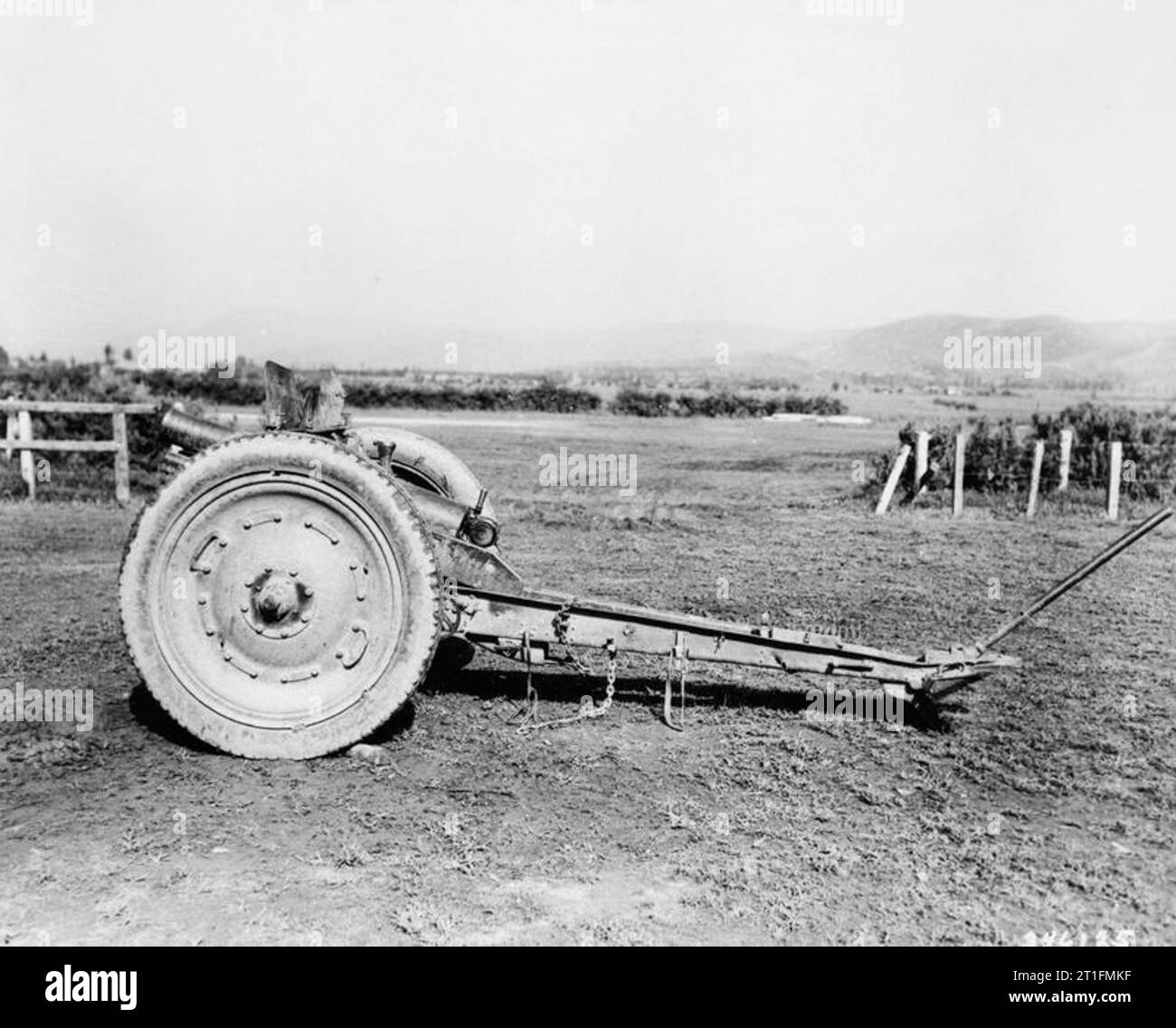 Der koreanische Krieg 1950 - 1953 eine 76 mm Haubitze von nordkoreanischen Streitkräfte, die von US-Truppen in Korea erfasst. Stockfoto