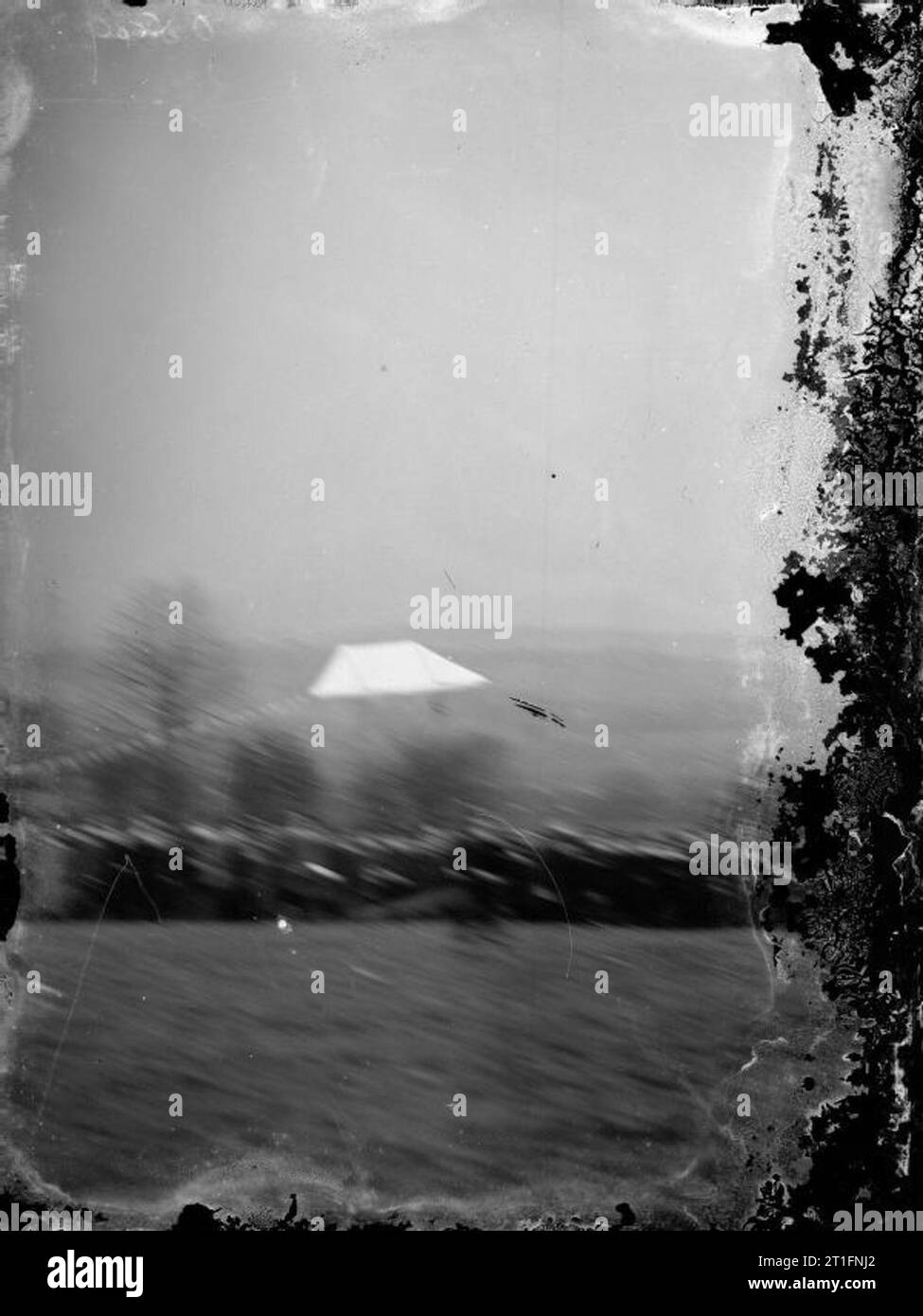 Luftfahrt in Großbritannien vor dem Ersten Weltkrieg vermutlich ein segelflugmodell im Flug. Stockfoto