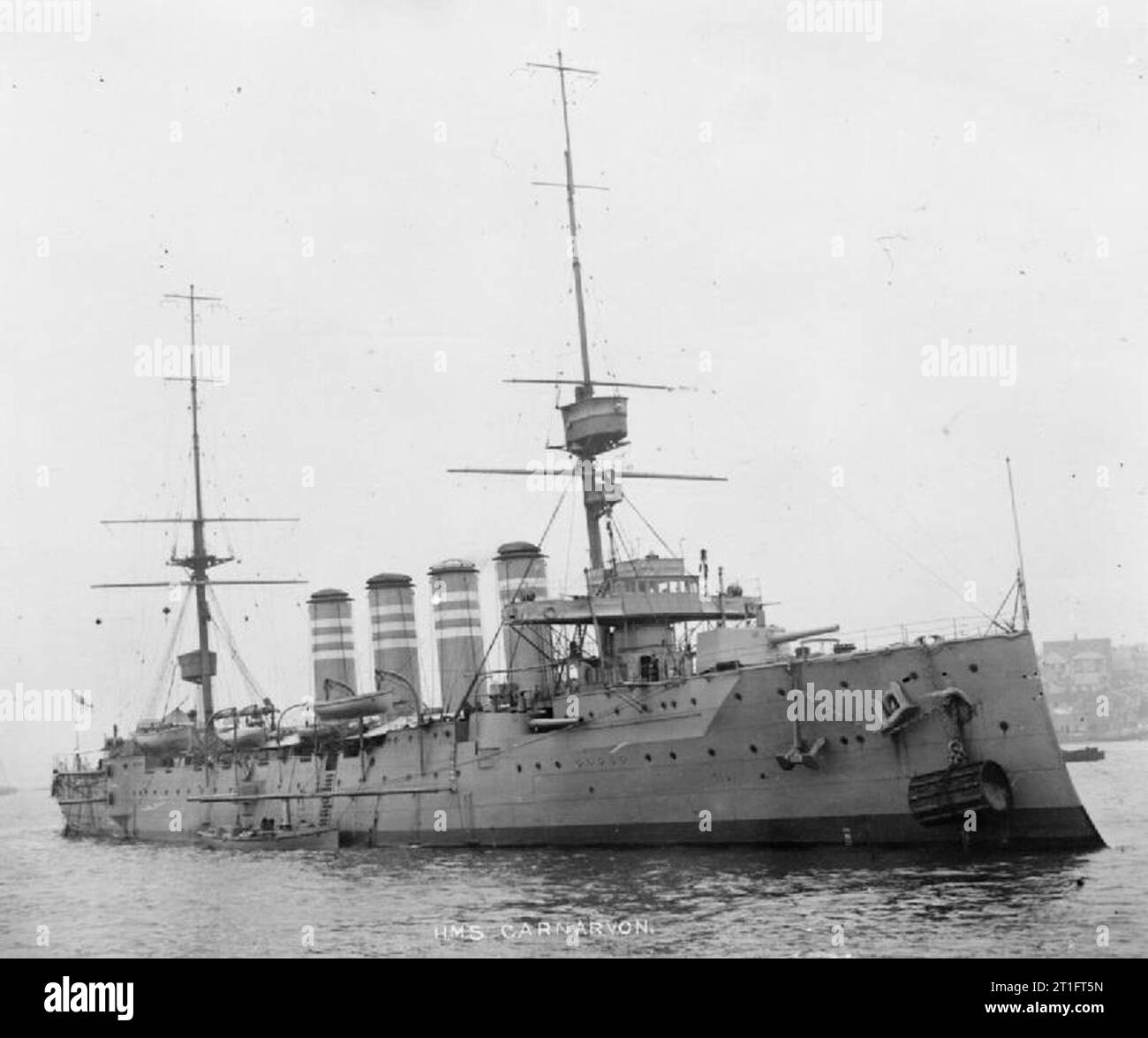 . HMS Carnarvon. Stockfoto