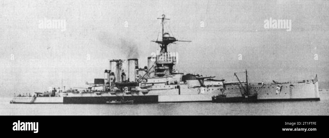 Breitseite Anzeigen von HMS Tiger; Imperial War Museum Bild SP 1890 Stockfoto