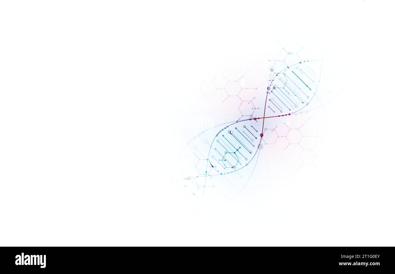 Brillanter wissenschaftlicher Hintergrund. Eine kreative Idee für Ihr Geschäftskonzept. DNA-Stil. Stock Vektor