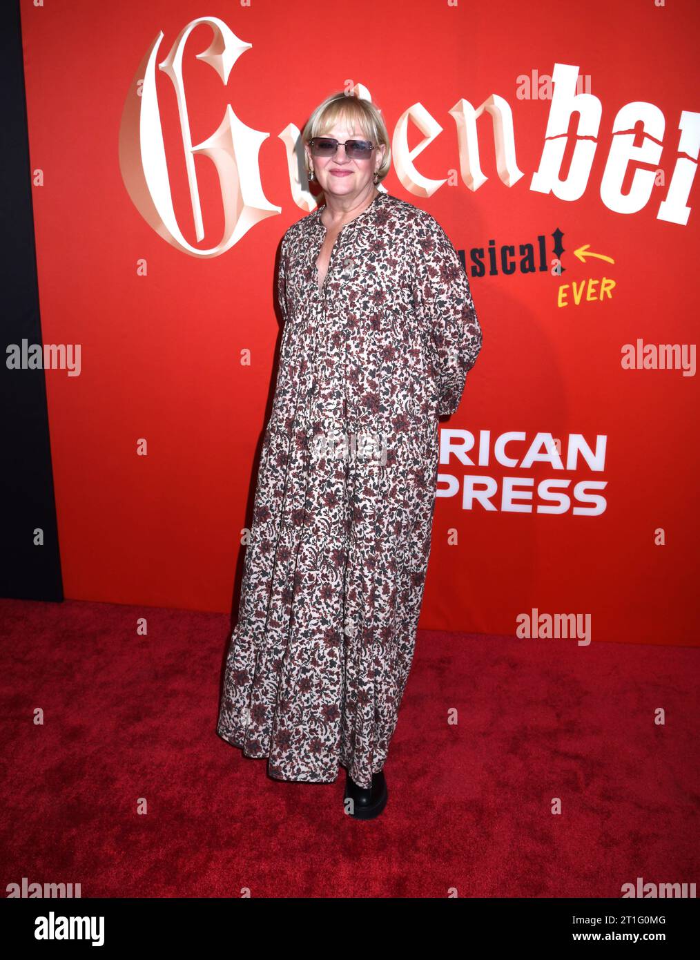 12. Oktober 2023, New York, New York, USA: Maria Friedman besucht die Broadway-Eröffnungsnacht von „Gutenberg! Das Musical!“ Im James Earl Jones Theatre in New York. (Credit Image: © Photo Image Press via ZUMA Press Wire) NUR REDAKTIONELLE VERWENDUNG! Nicht für kommerzielle ZWECKE! Stockfoto